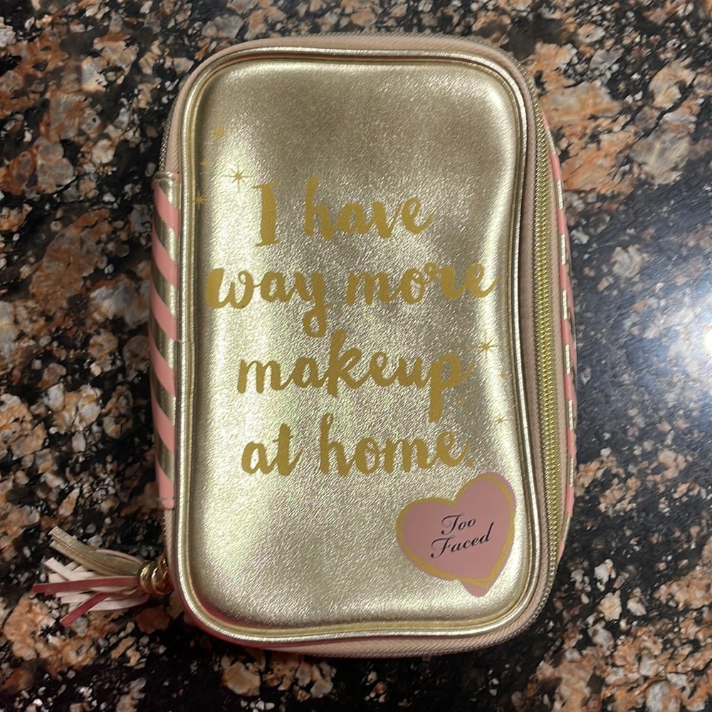 Two Faced Makeup Case Cosmetic Bag